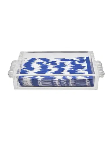 Tizo Clear Lucite Guest Towel Napkin Tray with Bubbles | Thumbnail 1 Tizo Clear Lucite Guest Towel Napkin Tray with Bubbles | Thumbnail 1