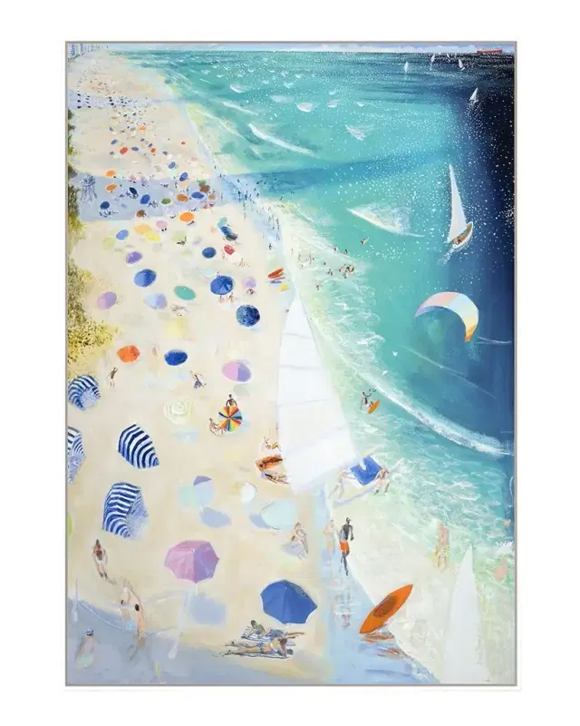 RFA Fine Art "Beach Club" Hand-Embellished Giclee by Joe Davis