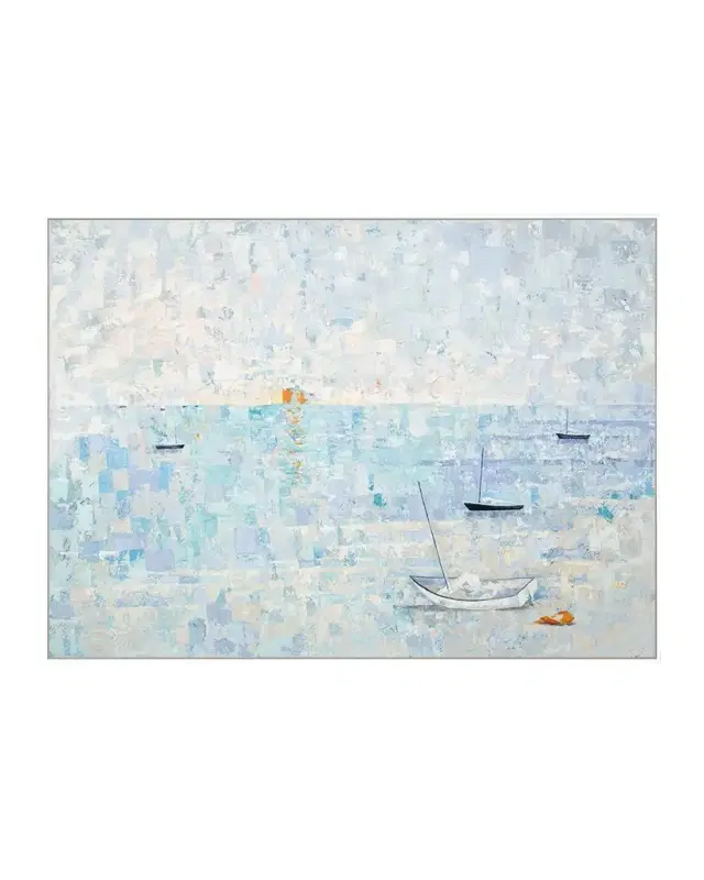 RFA Fine Art "Pastel Harbor" Hand-Embellished Giclee by Lisa Cuscuna