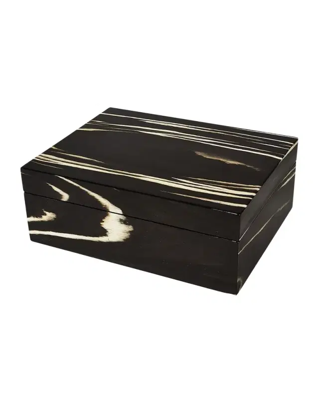 Tizo Polished Zebra Stripe Wood Box