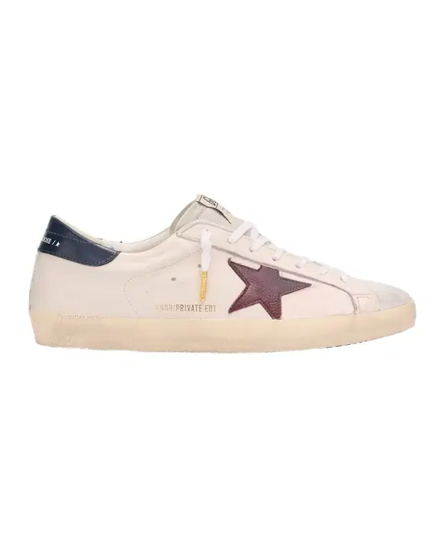 Men 's Super-Star Leather and Suede Low-Top Sneakers