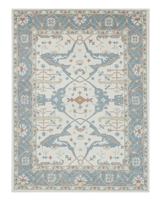 Claremont Hand-Tufted Light Blue Oushak Rug