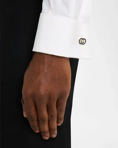 Gucci Men 's Interlocking G Enamel Cufflinks | Thumbnail 1