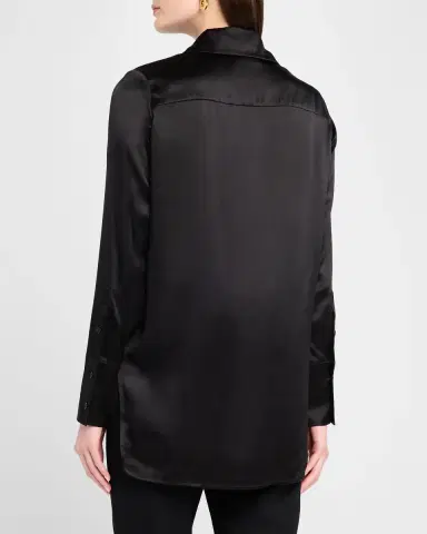 Co Silk Button-Down Shirt | Thumbnail 3 Co Silk Button-Down Shirt | Thumbnail 3