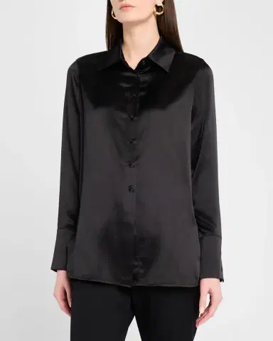 Co Silk Button-Down Shirt | Thumbnail 4 Co Silk Button-Down Shirt | Thumbnail 4