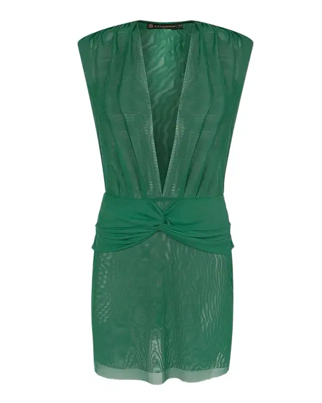 Solid Cindy Sheer Sun Dress Coverup