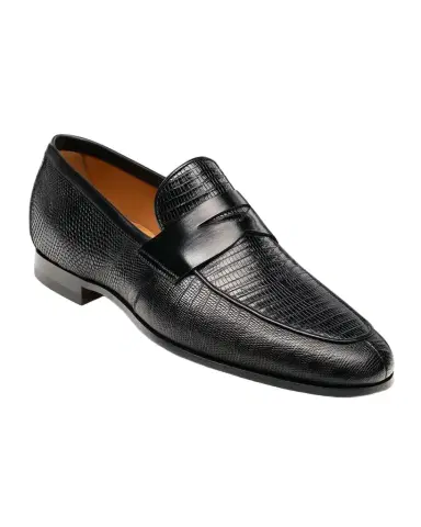 Magnanni Men's Vincente Lizard Penny Loafers | Thumbnail 1