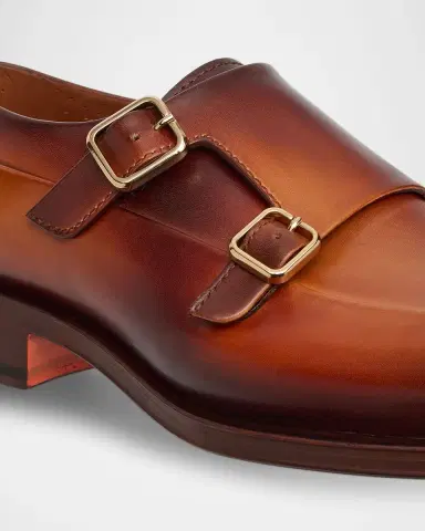 Santoni Men's Eros Double-Monk Strap Loafers | Thumbnail 4 Santoni Men's Eros Double-Monk Strap Loafers | Thumbnail 4