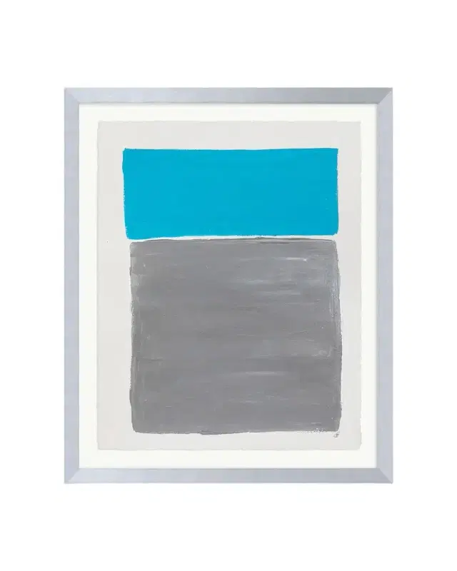 RFA Fine Art "Platinum Sky 2" Framed Acrylic Painting by Deborah Fine