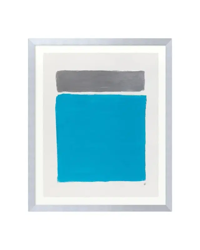 RFA Fine Art "Platinum Sky 4" Framed Acrylic Painting by Deborah Fine