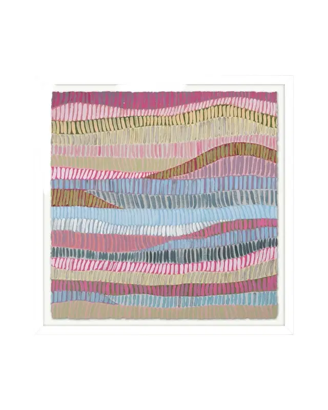 RFA Fine Art "Pink Fence 1" Framed Giclee on Paper by H. Scott