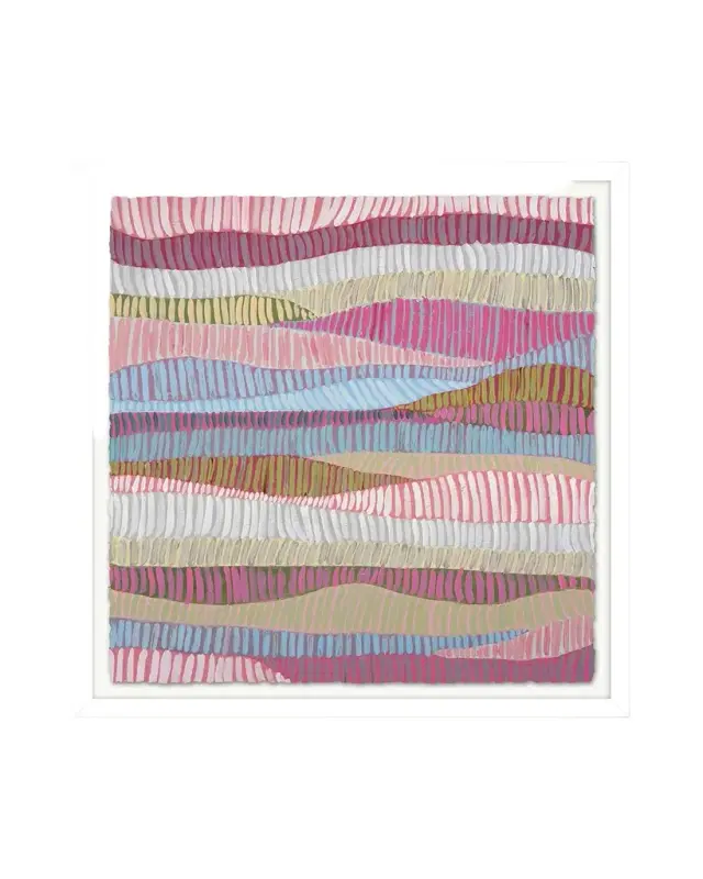 RFA Fine Art "Pink Fence 2" Framed Giclee on Paper by H. Scott