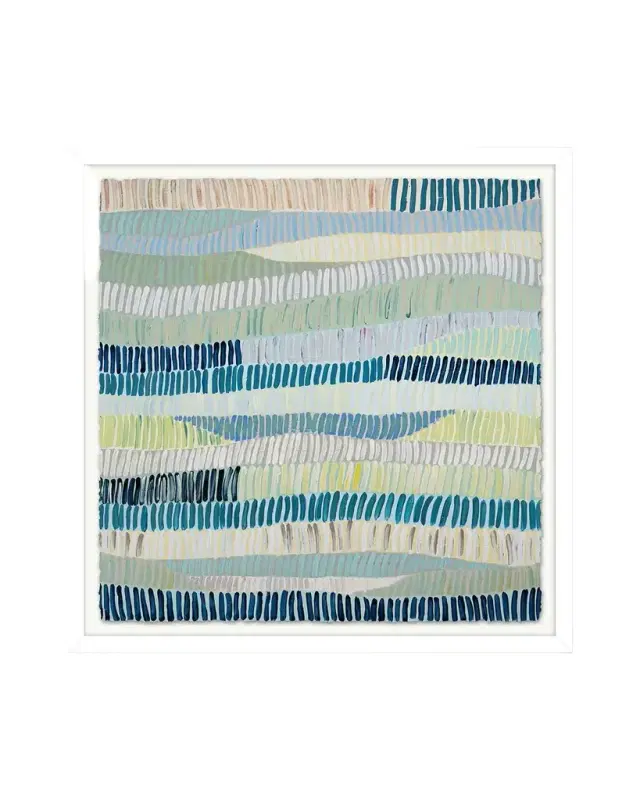 RFA Fine Art "Blue Fence 1" Framed Giclee by H. Scott