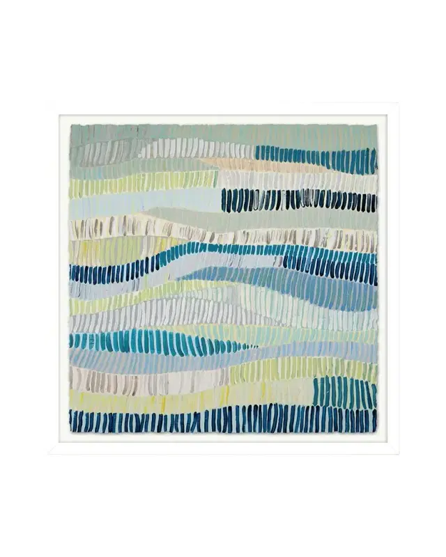 RFA Fine Art "Blue Fence 2" Framed Giclee on Paper by H. Scott