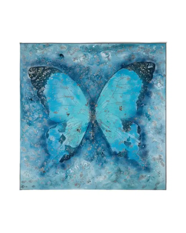 RFA Fine Art "Blue Butterfly" Hand-Embellished Giclee by H. Scott