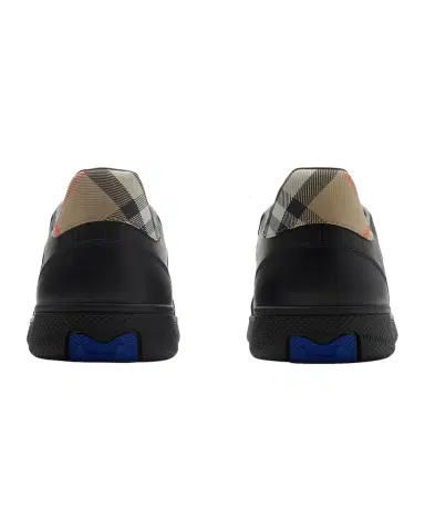 Burberry Men's Terrace Leather and Check Low-Top Sneakers | Thumbnail 1