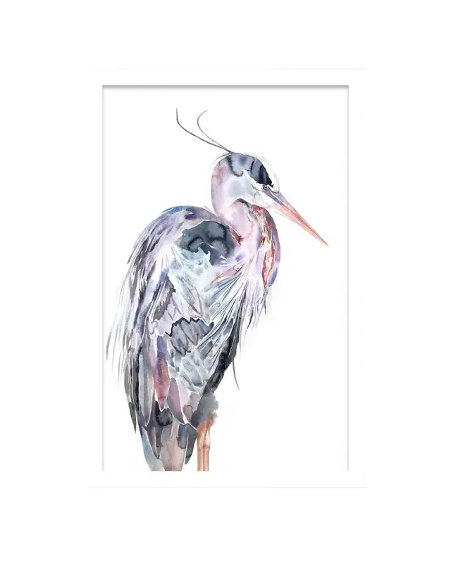 RFA Fine Art "Heron No. 25" Framed Giclee by Elizabeth Becker