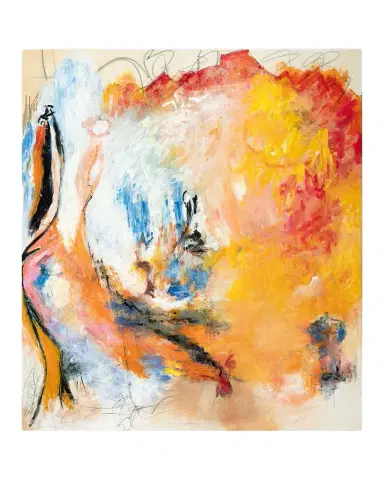 RFA Fine Art "Orange Abstract" Hand-Embellished Giclee by Lara Brooke | Thumbnail 1 RFA Fine Art "Orange Abstract" Hand-Embellished Giclee by Lara Brooke | Thumbnail 1