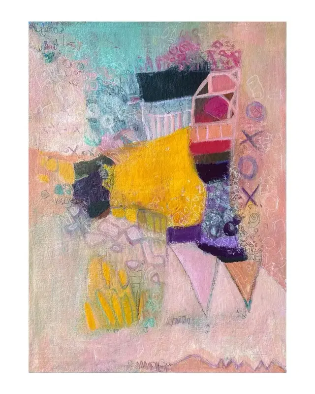 RFA Fine Art "XOXO" Hand-Embellished Giclee by Marti Leroux