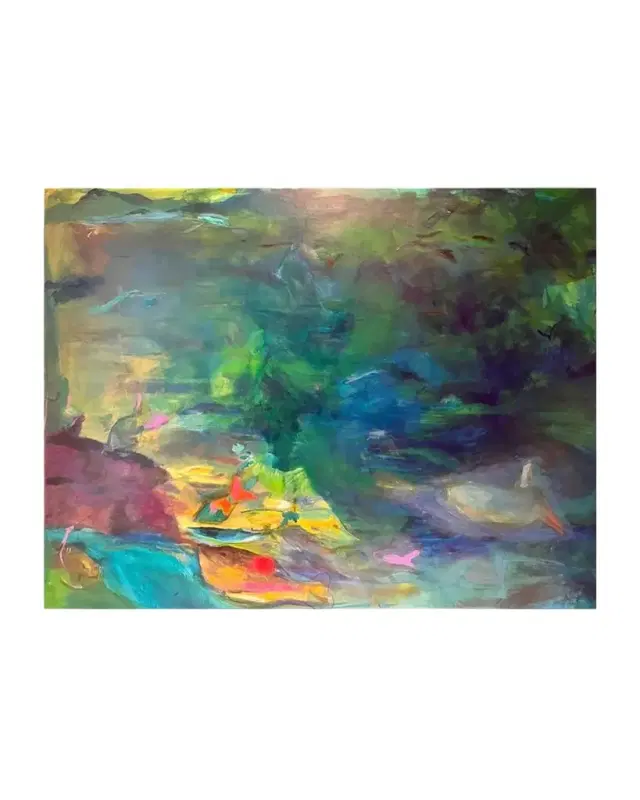 RFA Fine Art "Fishing" Hand-Embellished Giclee by Kate Baldock