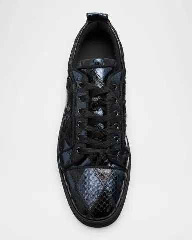 Christian Louboutin Men's Louis Junior Watersnake Leather Patchwork Sneakers | Thumbnail 5 Christian Louboutin Men's Louis Junior Watersnake Leather Patchwork Sneakers | Thumbnail 5