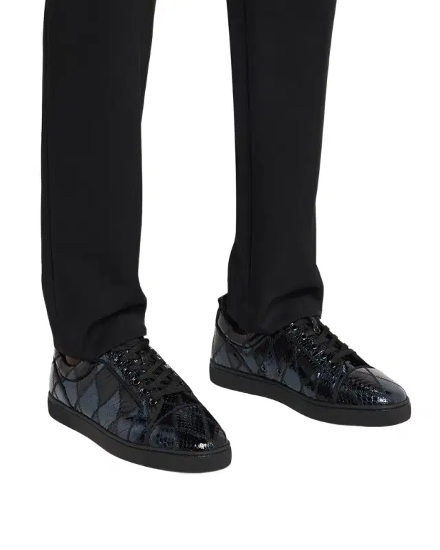 Men 's Louis Junior Watersnake Leather Patchwork Sneakers
