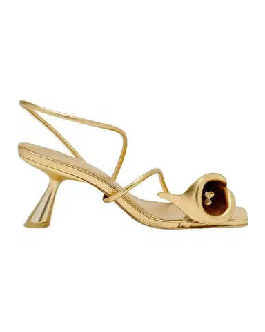 Cult Gaia Ria Calla Lily Metallic Leather Sandals | Thumbnail 1 Cult Gaia Ria Calla Lily Metallic Leather Sandals | Thumbnail 1