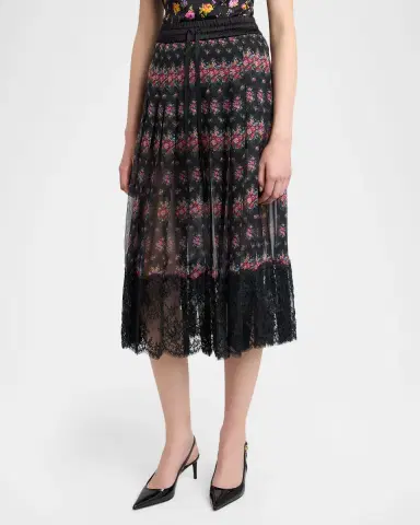 Dolce & Gabbana Small Flower Bouquets-Print Skirt | Thumbnail 4 Dolce & Gabbana Small Flower Bouquets-Print Skirt | Thumbnail 4