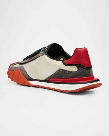 Dolce & Gabbana Men's DG Athletic Textile and Suede Runner Sneakers | Thumbnail 2 Dolce & Gabbana Men's DG Athletic Textile and Suede Runner Sneakers | Thumbnail 2