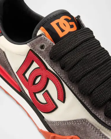 Dolce & Gabbana Men's DG Athletic Textile and Suede Runner Sneakers | Thumbnail 3 Dolce & Gabbana Men's DG Athletic Textile and Suede Runner Sneakers | Thumbnail 3