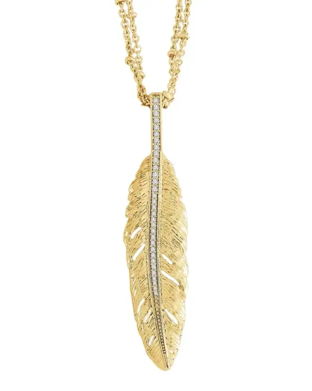 Feather Small Pendant Necklace