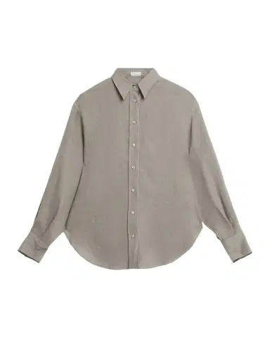 Brunello Cucinelli Linen Long-Sleeve Button-Down Shirt | Thumbnail 1