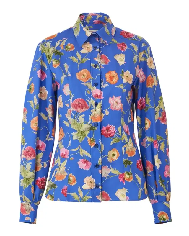 Floral-Print Button-Down Shirt