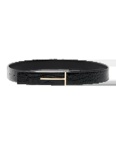 Tom Ford Croc-Effect Leather Belt | Thumbnail 2