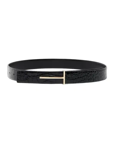 Tom Ford Croc-Effect Leather Belt | Thumbnail 1