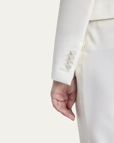 Tom Ford Grain De Poudre Crop Open Blazer | Thumbnail 4 Tom Ford Grain De Poudre Crop Open Blazer | Thumbnail 4