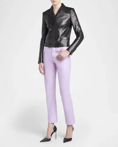 Tom Ford Nappa Leather Double-Breasted Blazer | Thumbnail 2 Tom Ford Nappa Leather Double-Breasted Blazer | Thumbnail 2