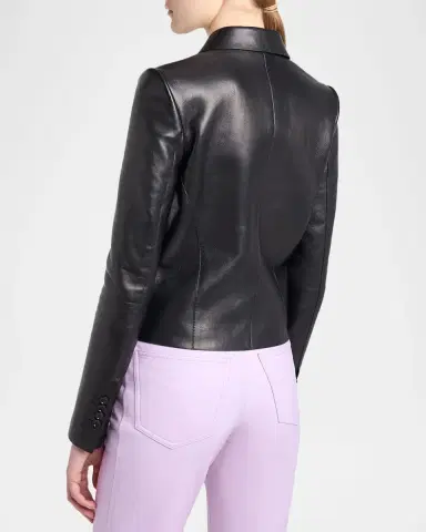Tom Ford Nappa Leather Double-Breasted Blazer | Thumbnail 3 Tom Ford Nappa Leather Double-Breasted Blazer | Thumbnail 3