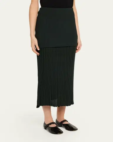 Proenza Schouler Luiza Rib-Knit Midi Skirt | Thumbnail 4 Proenza Schouler Luiza Rib-Knit Midi Skirt | Thumbnail 4
