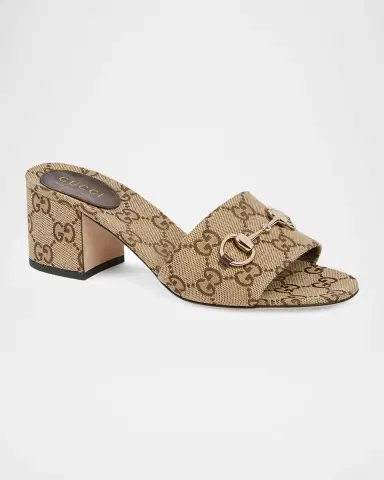 Gucci 55mm Siaga GG Monogram Canvas Block-Heel Sandals | Thumbnail 3 Gucci 55mm Siaga GG Monogram Canvas Block-Heel Sandals | Thumbnail 3