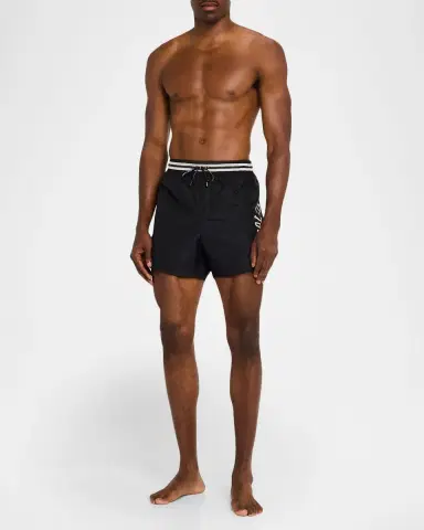 Dolce & Gabbana Men's Logo Crest Swim Trunks | Thumbnail 2