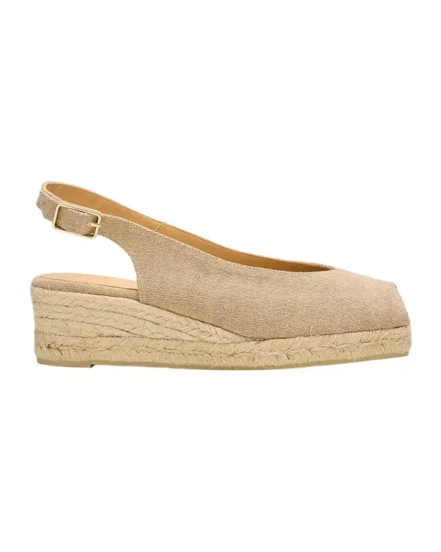 50mm Dosalia Canvas Espadrille Wedge Sandals