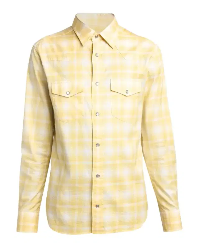 Men 's Cotton Maxi-Plaid Slim Fit Snap-Front Western Shirt