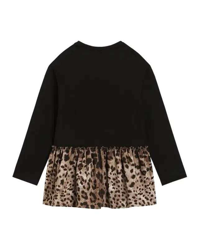 Girl 's Logo-Print Jersey Leopard-Print Dress, Size 2-6