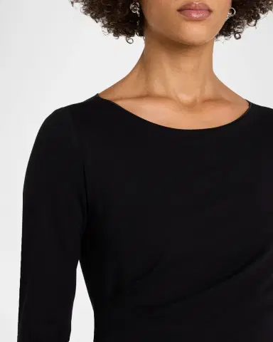 Emporio Armani Ruched 3/4-Sleeve Dress | Thumbnail 5