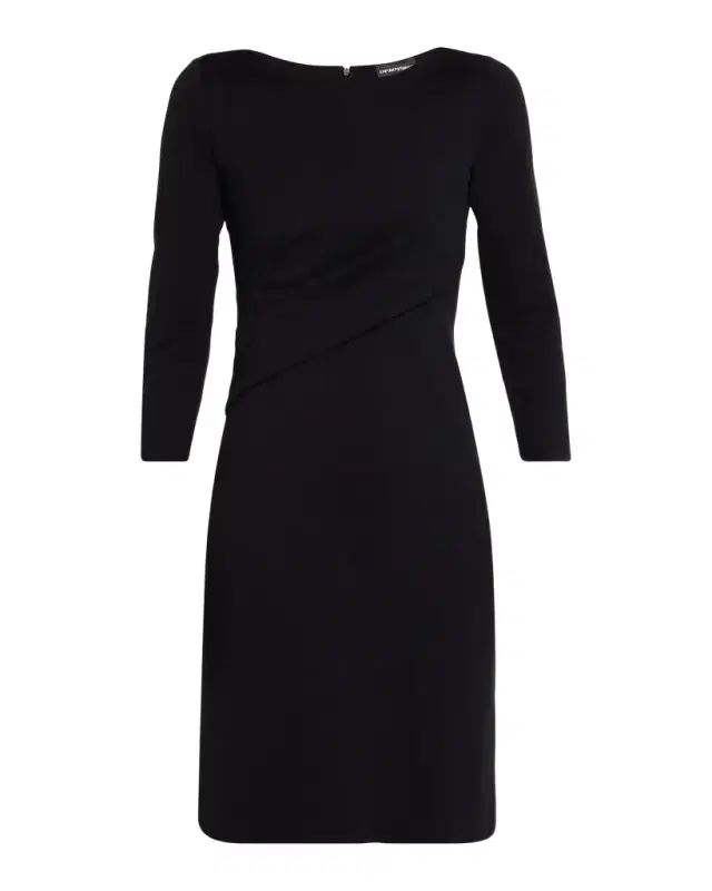 Ruched 3/4-Sleeve Dress