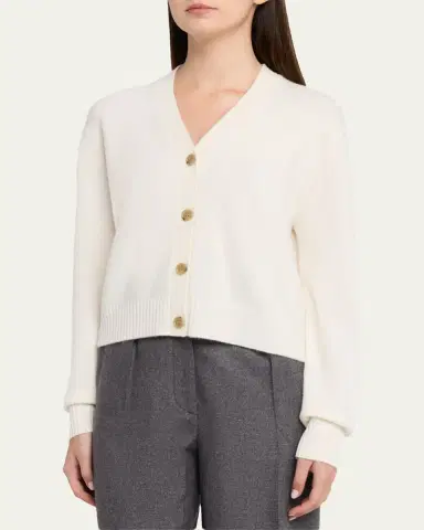 Lisa Yang Marion Cashmere-Silk V-Neck Cardigan | Thumbnail 26