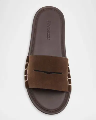 JW Anderson Men's Suede Loafer Slide Mules | Thumbnail 4 JW Anderson Men's Suede Loafer Slide Mules | Thumbnail 4