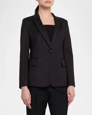 Emporio Armani Cotton Couture Single-Button Blazer | Thumbnail 4 Emporio Armani Cotton Couture Single-Button Blazer | Thumbnail 4