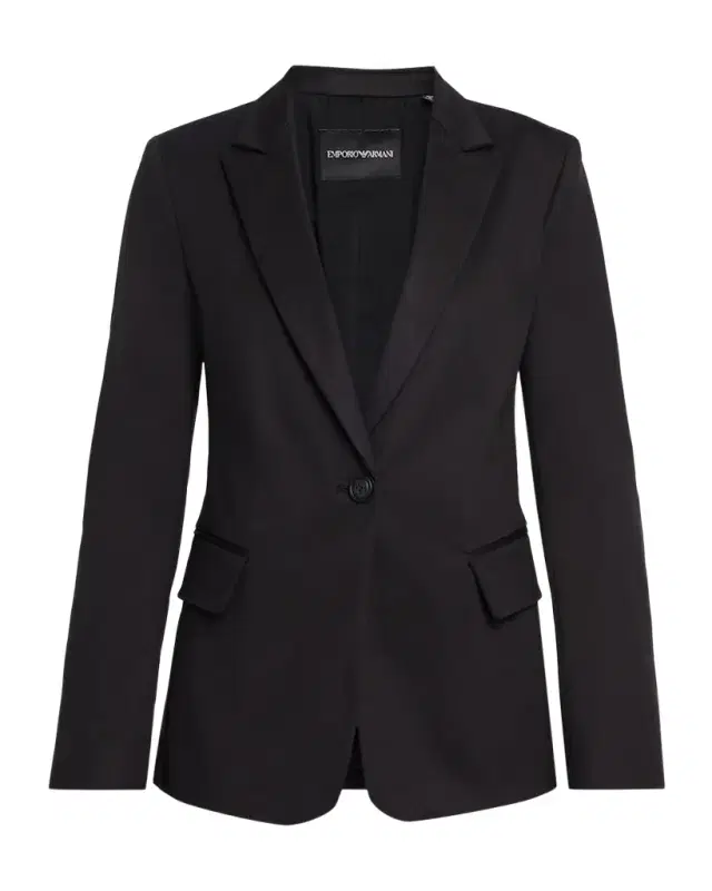 Cotton Couture Single-Button Blazer